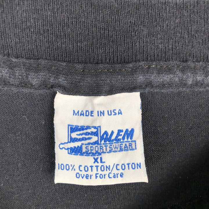 90'S SALEM 27th Super Bowl NFL Dallas Cowboys Sports Print T-Shirt, Made in USA, Men's XL equivalent, Vintage cotton black type Vintage Second Hand