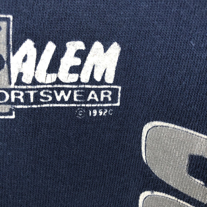 90'S SALEM NFL Dallas Cowboys Large Print Sports T-Shirt, Made in USA, Men's Size L (Equivalent), Vintage cotton navy blue type Vintage Second Hand