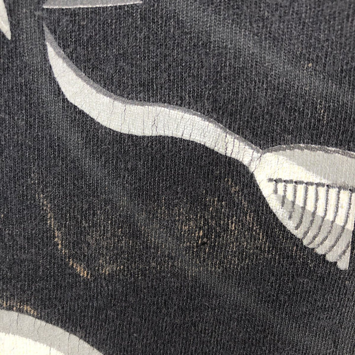 1990'S NFL Pittsburgh Steelers sports print t-shirt, made in USA, men's size L equivalent, vintage. cotton black type Vintage Second Hand