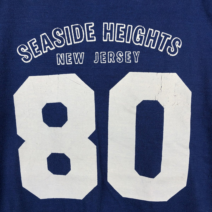 80'S Sportswear Football Short-Sleeve T-Shirt, Made in USA, Men's Size M (Equivalent), Vintage cotton blue type Vintage Second Hand