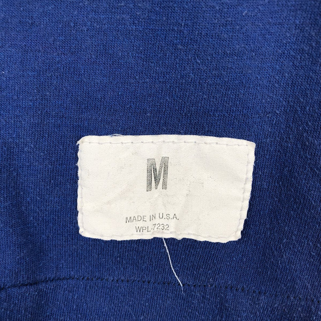 80'S Sportswear Football Short-Sleeve T-Shirt, Made in USA, Men's Size M (Equivalent), Vintage cotton blue type Vintage Second Hand