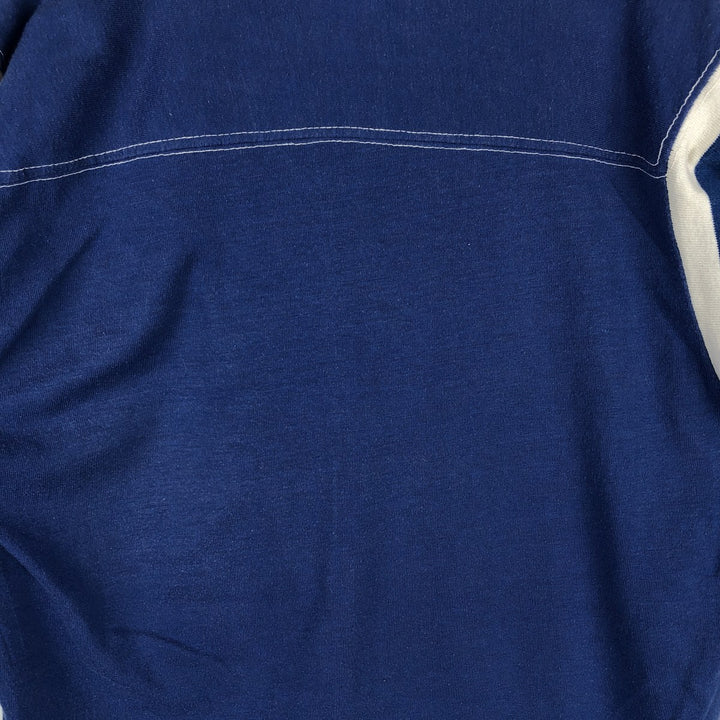 80'S Sportswear Football Short-Sleeve T-Shirt, Made in USA, Men's Size M (Equivalent), Vintage cotton blue type Vintage Second Hand