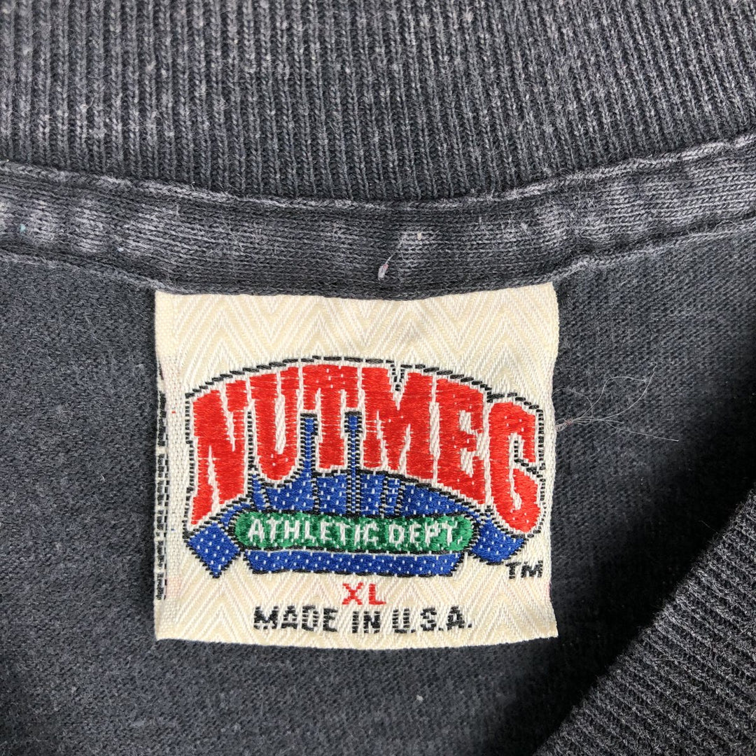 90'S NUTMEG MLB BOSTON RED SOX Sports Print T-Shirt, Made in USA, Men's XL (approx.) Vintage cotton Charcoal Vintage Second Hand