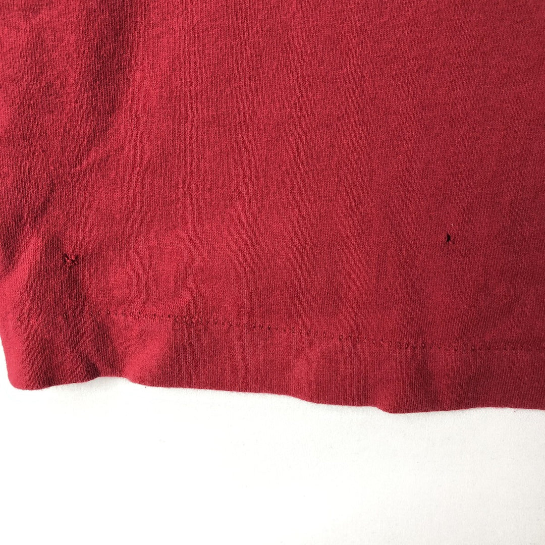 90'S Logo Seven NFL Washington Redskins Sports Print T-Shirt, Made in USA, Men's Size XL (approx.) cotton red type Vintage Second Hand