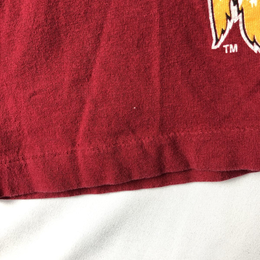 90'S Logo Seven NFL Washington Redskins Sports Print T-Shirt, Made in USA, Men's Size XL (approx.) cotton red type Vintage Second Hand