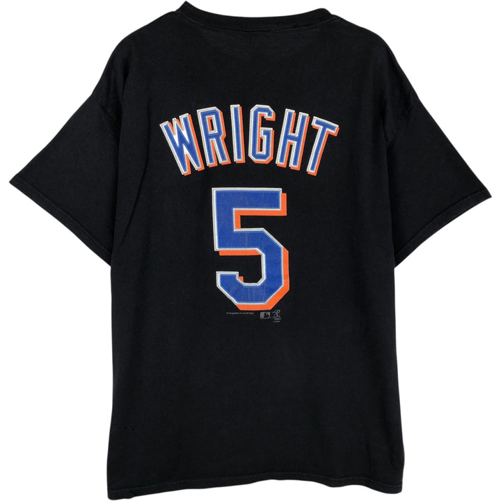 2000'S Lee SPORT MLB NEW YORK METS Sports Print T-Shirt (Men's Size L) cotton black type Vintage Second Hand
