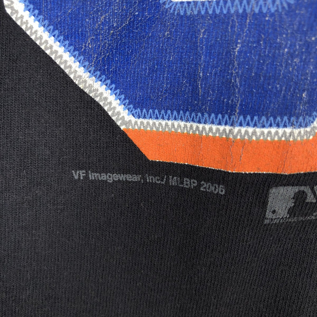 2000'S Lee SPORT MLB NEW YORK METS Sports Print T-Shirt (Men's Size L) cotton black type Vintage Second Hand