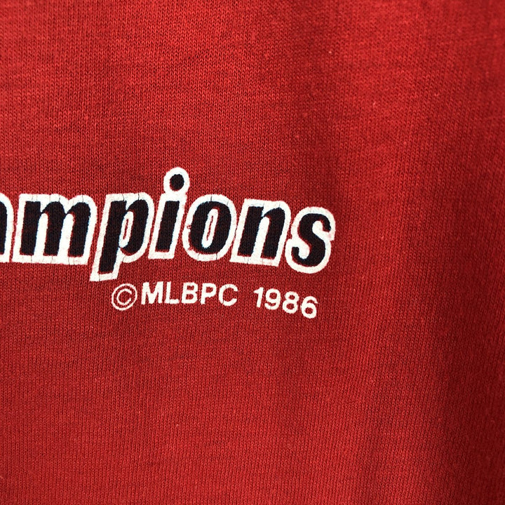 1980'S MLB World Series Boston Red Sox Raglan T-Shirt, Made in USA, Men's XL equivalent, Vintage cotton red type Vintage Second Hand