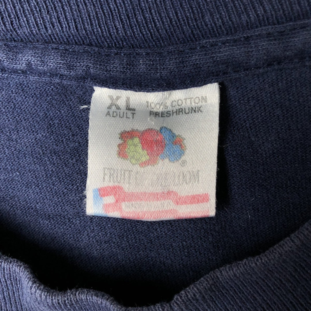 90'S Fruit of the Loom NFL Dallas Cowboys sports print t-shirt, made in USA, men's size XL (approx.) cotton navy blue type Vintage Second Hand