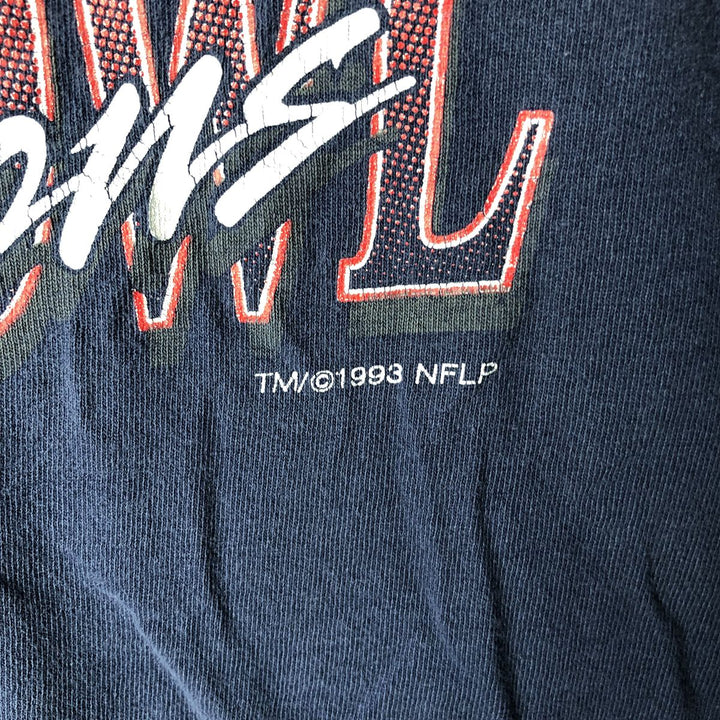90'S Fruit of the Loom NFL Dallas Cowboys sports print t-shirt, made in USA, men's size XL (approx.) cotton navy blue type Vintage Second Hand