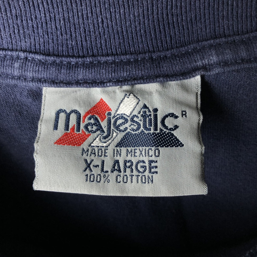 Majestic NFL Dallas Cowboys Sports Print T-Shirt (Men's XL equivalent) cotton navy blue type Vintage Second Hand