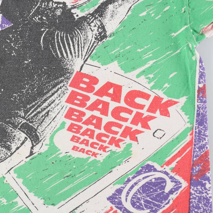 MLB Colorado Rockies All-Over Print Sports Print T-Shirt, Men's XL (approx.), Vintage unclear white type Vintage Second Hand