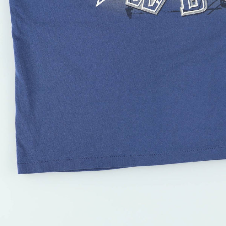 90'S TEAM RATED NFL DALLAS COWBOYS logo print T-shirt, Made in USA, Men's size L equivalent, Vintage cotton navy blue type Vintage Second Hand