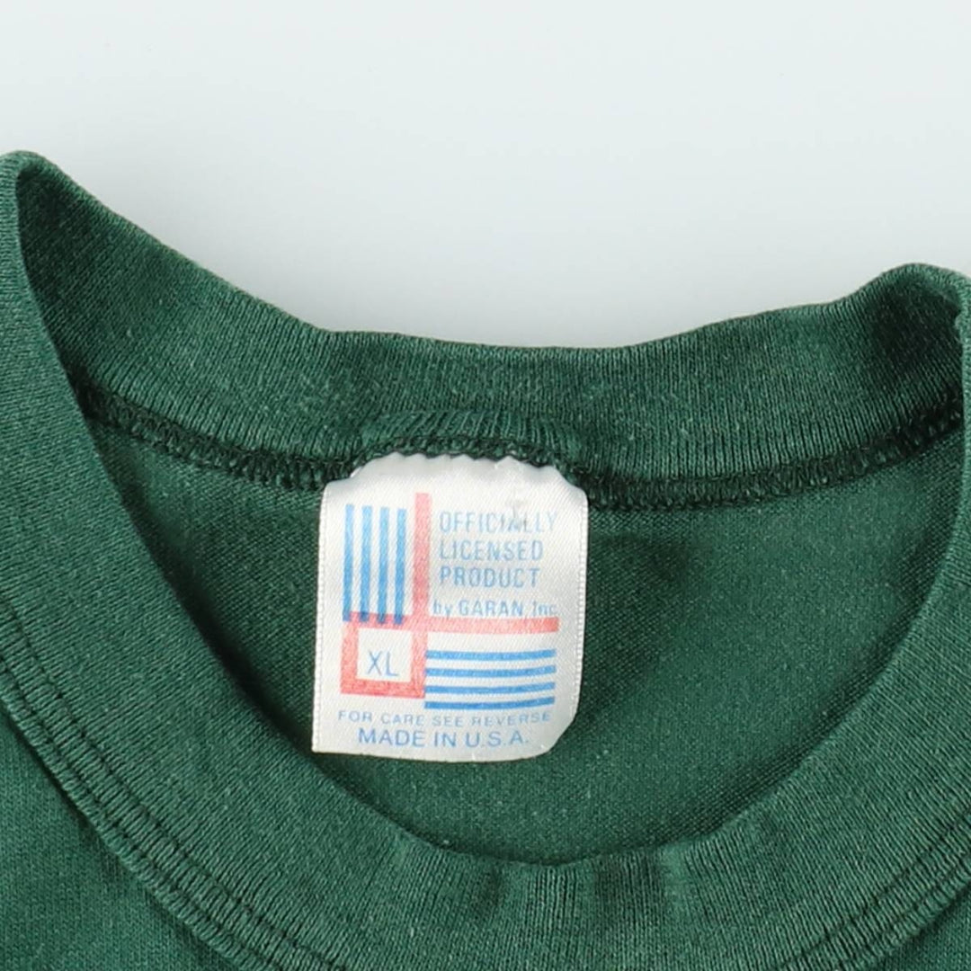 80s-90'S GARAN NFL GREEN BAY PACKERS Logo Print T-Shirt, Made in USA, Men's XL equivalent, Vintage cotton green type Vintage Second Hand