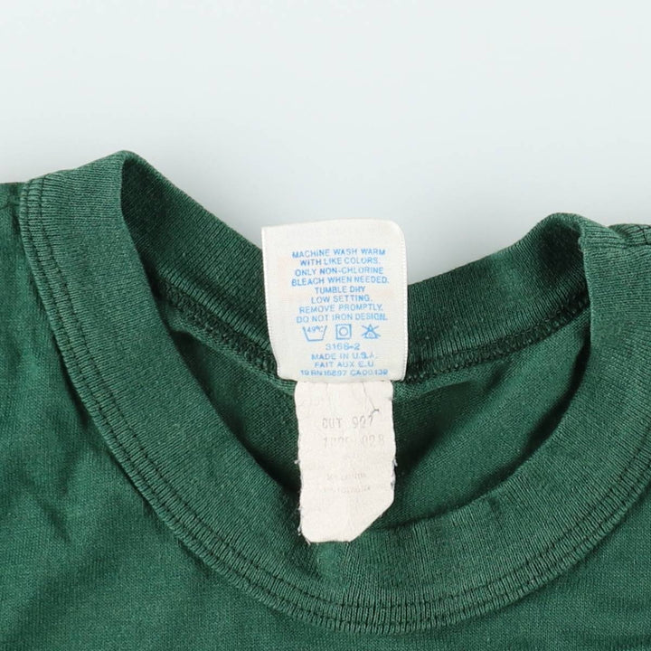 80s-90'S GARAN NFL GREEN BAY PACKERS Logo Print T-Shirt, Made in USA, Men's XL equivalent, Vintage cotton green type Vintage Second Hand