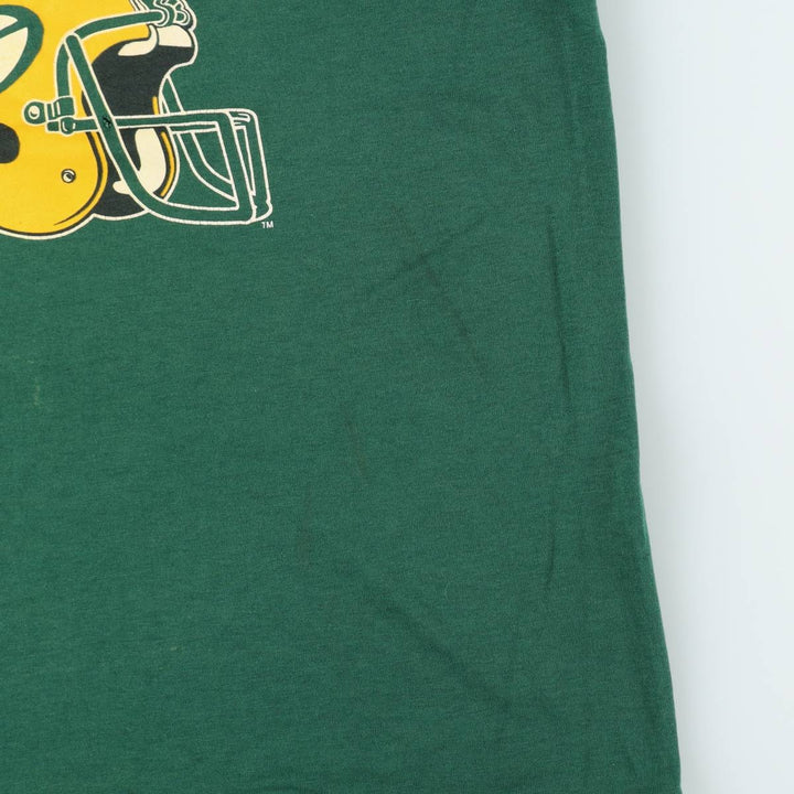 80s-90'S GARAN NFL GREEN BAY PACKERS Logo Print T-Shirt, Made in USA, Men's XL equivalent, Vintage cotton green type Vintage Second Hand
