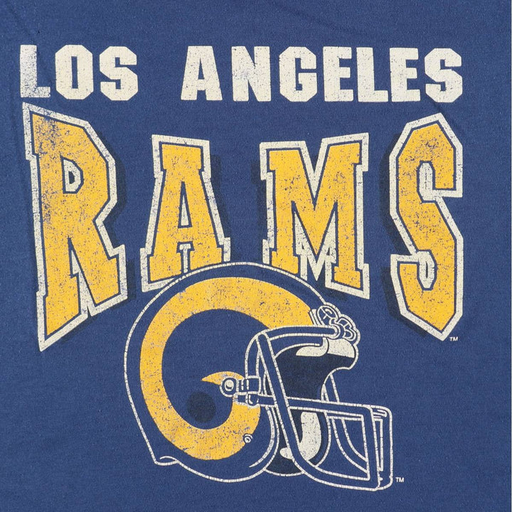 80s-90'S GARAN NFL LOS ANGELES RAMS Logo Print T-Shirt, Made in USA, Men's Size L (approx.), Vintage unclear blue type Vintage Second Hand