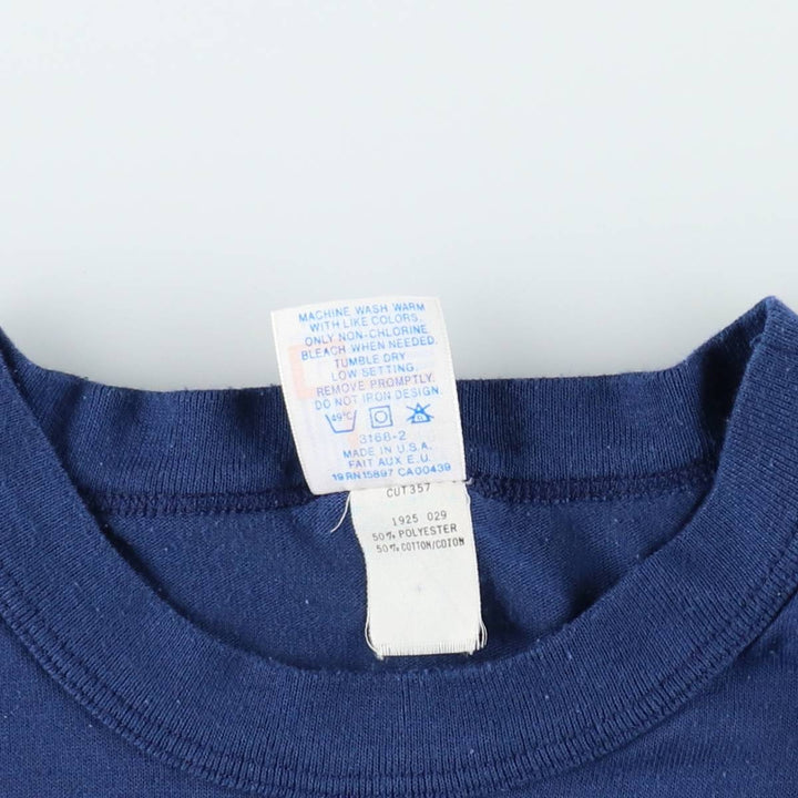 90'S GARAN NFL LOS ANGELES RAMS Logo Print T-Shirt, Made in USA, Men's Size L (approx.), Vintage polyester blue type Vintage Second Hand