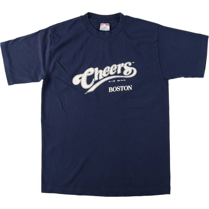 90'S T-shirt JAYS Cheers movie T-shirt Made in USA Men's L equivalent Vintage cotton navy blue type Vintage Second Hand