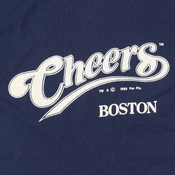 90'S T-shirt JAYS Cheers movie T-shirt Made in USA Men's L equivalent Vintage cotton navy blue type Vintage Second Hand