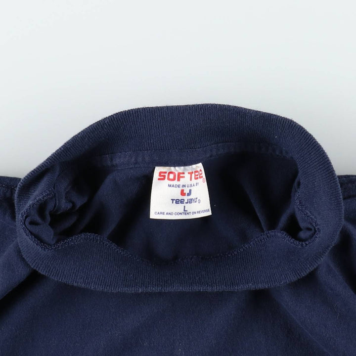 90'S T-shirt JAYS Cheers movie T-shirt Made in USA Men's L equivalent Vintage cotton navy blue type Vintage Second Hand