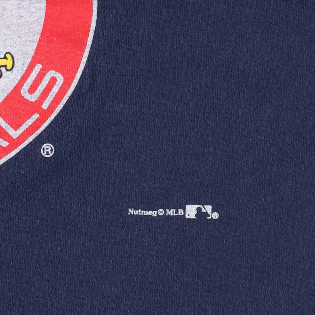 90'S NUTMEG MLB St. Louis Cardinals Logo Print T-Shirt, Made in USA, Men's Size M (approx.), Vintage cotton navy blue type Vintage Second Hand