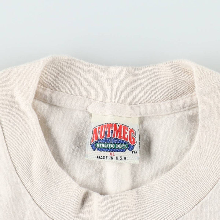 90'S NUTMEG MLB CHICAGO CUBS Sports Print T-Shirt, Made in USA, Men's XL equivalent, Vintage unclear gray type Vintage Second Hand