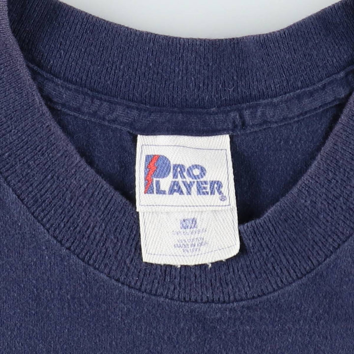 90'S PRO LAYER NFL DALLAS COWBOYS (Dallas Cowboys) Sports Print T-Shirt, Made in USA, Men's XXL equivalent, Vintage cotton navy blue type Vintage Second Hand