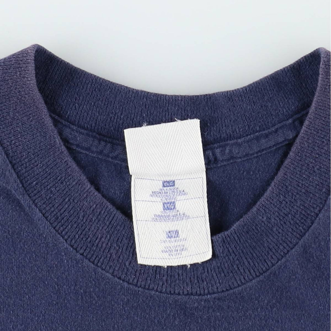 90'S PRO LAYER NFL DALLAS COWBOYS (Dallas Cowboys) Sports Print T-Shirt, Made in USA, Men's XXL equivalent, Vintage cotton navy blue type Vintage Second Hand
