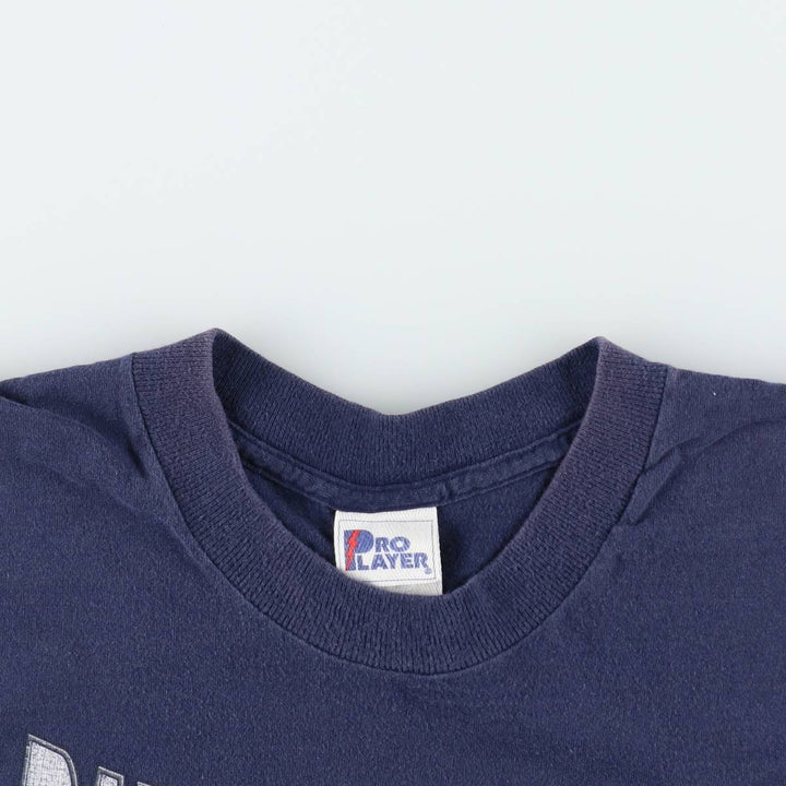 90'S PRO LAYER NFL DALLAS COWBOYS (Dallas Cowboys) Sports Print T-Shirt, Made in USA, Men's XXL equivalent, Vintage cotton navy blue type Vintage Second Hand