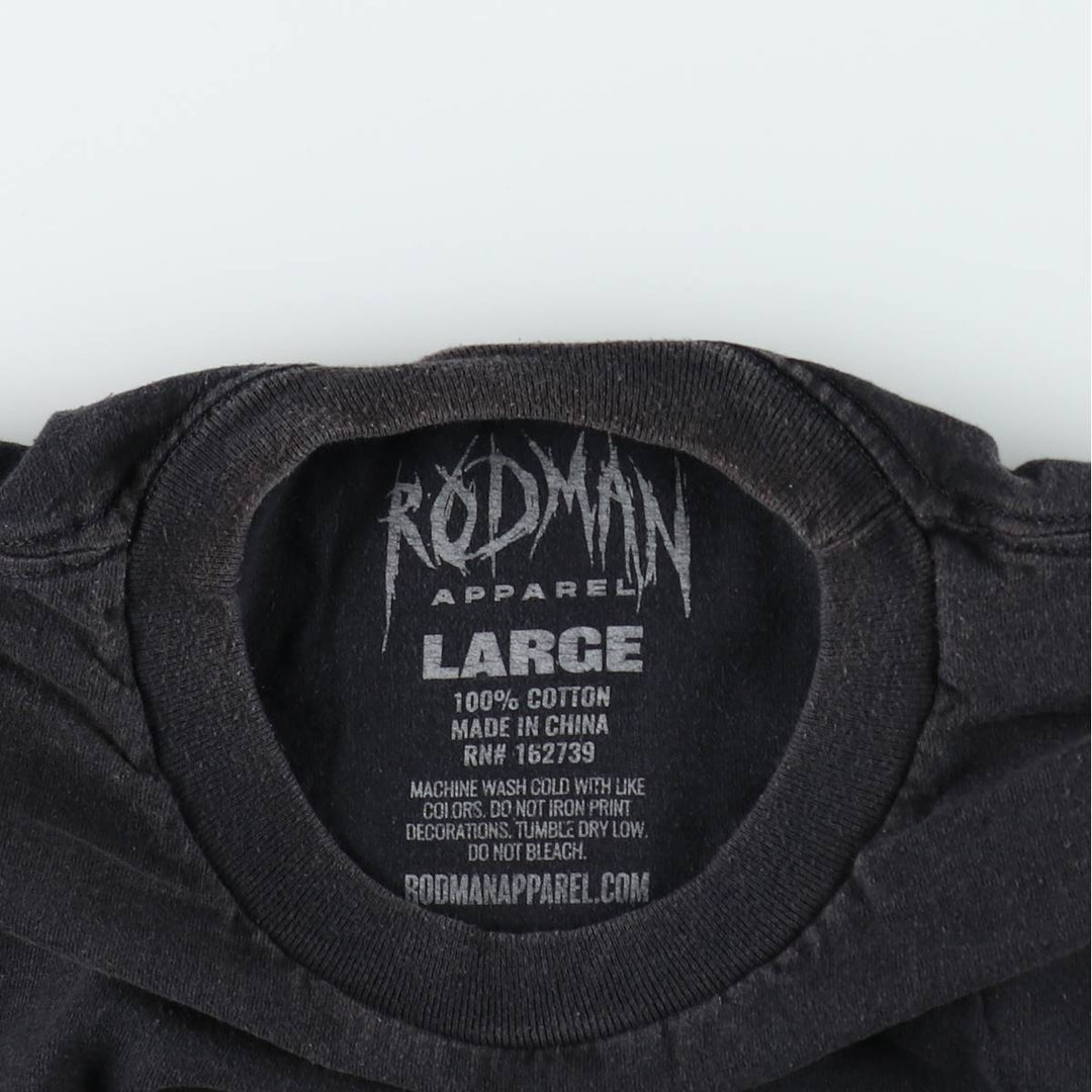 RODMAN APPAREL DENNIS RODMAN Dennis Rodman Sports Print T-Shirt Men's Size L (approx.) cotton black type Vintage Second Hand
