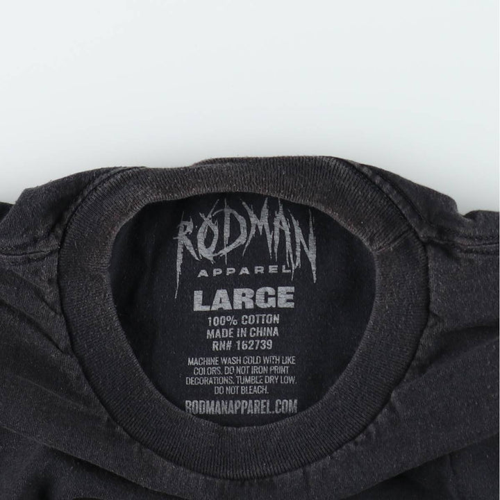 RODMAN APPAREL DENNIS RODMAN Dennis Rodman Sports Print T-Shirt Men's Size L (approx.) cotton black type Vintage Second Hand