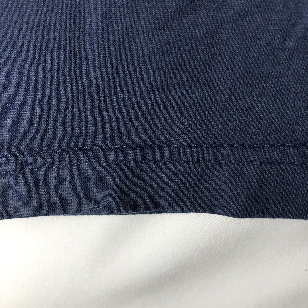90'S Russell Seattle Mariners MLB Henley Neck Sports Print T-Shirt, Made in USA, Men's Size L (approx.) cotton navy blue type Vintage Second Hand
