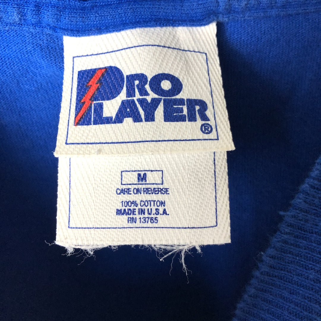 90'S PRO PLAYER MLB NEW YORK METS Sports Print T-Shirt, Made in USA, Men's Size M (Equivalent), Vintage cotton blue type Vintage Second Hand
