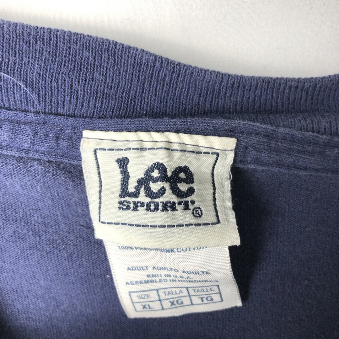 Lee SPORT MLB NEW YORK YANKEES Sports Print T-Shirt, Men's Size XL (approx.) cotton navy blue type Vintage Second Hand
