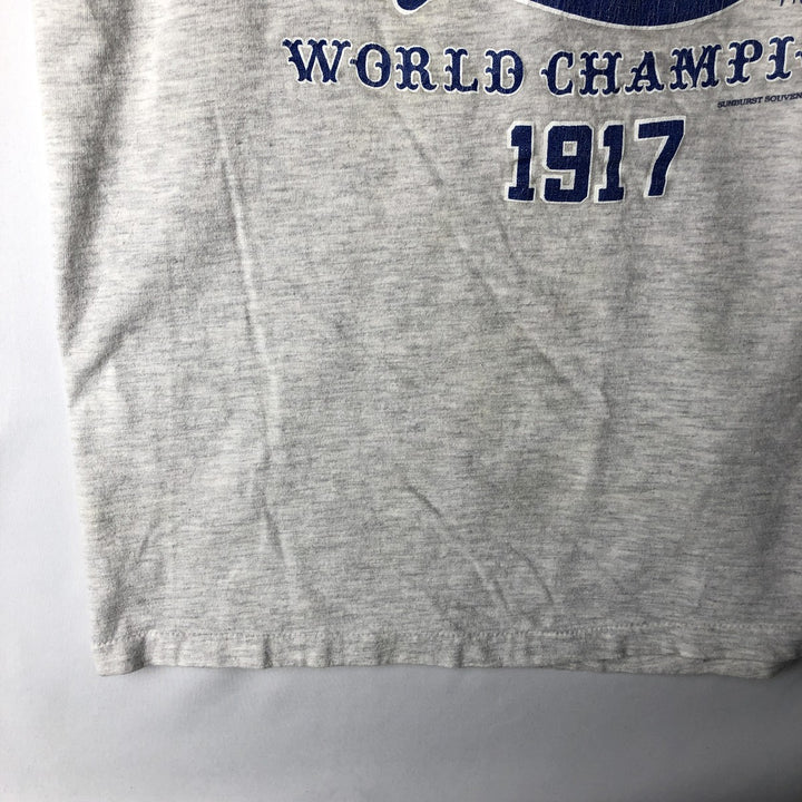 90'S SUNBURST SPORTSWEAR MLB CHICAGO WHITE SOX Sports Print T-Shirt, Made in USA, Men's Size L (approx.) cotton gray type Vintage Second Hand