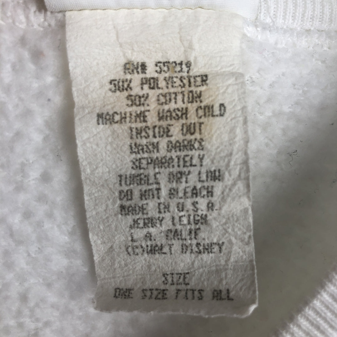 Walt Disney's Snow White and the Seven Dwarfs (Grumpy) Character Sweatshirt, Made in USA, Men's XL (Equivalent), Vintage. polyester white type Vintage Second Hand