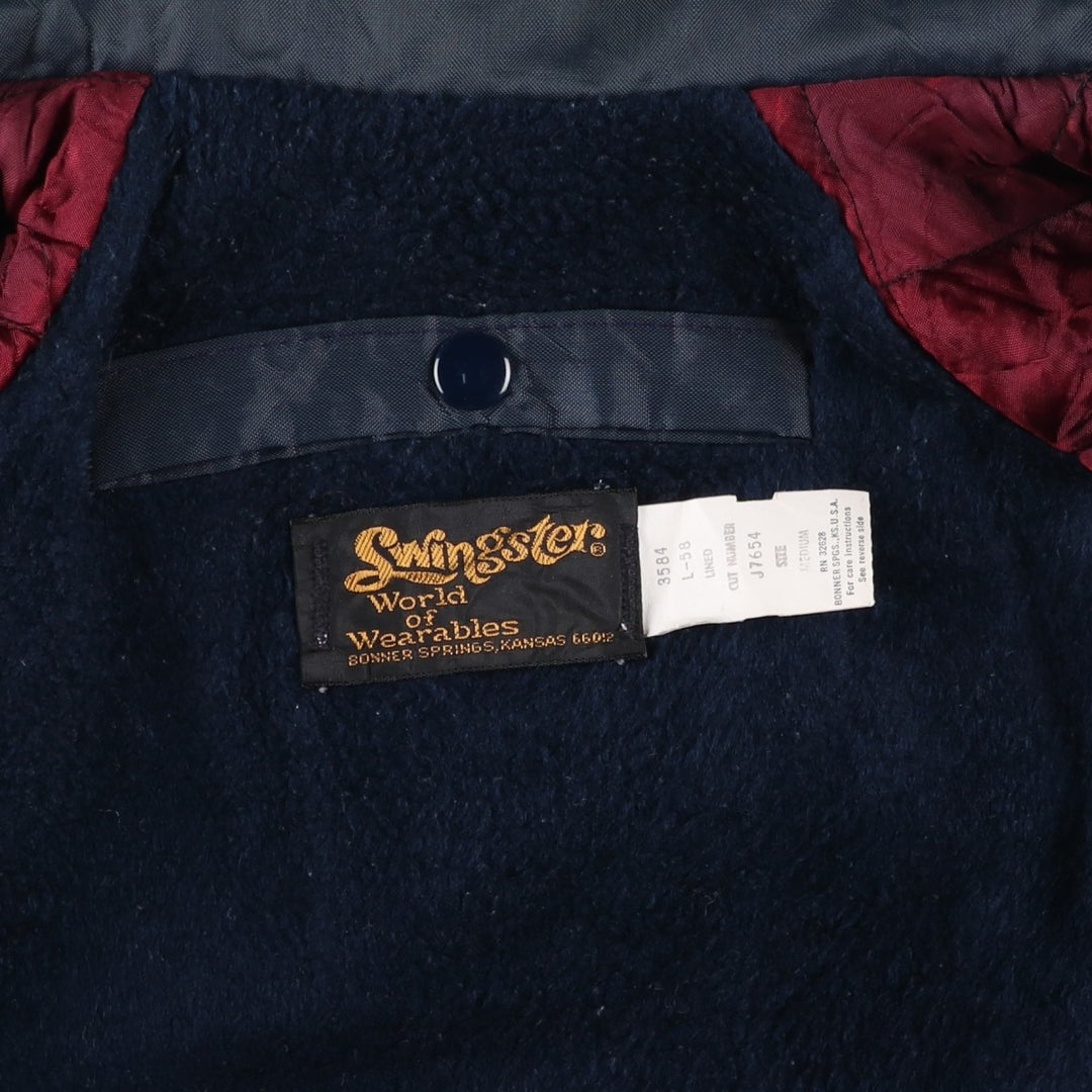 1980'S Swingstar Coach Jacket, Men's Size M (approx.), Vintage Nylon navy blue type Vintage Second Hand