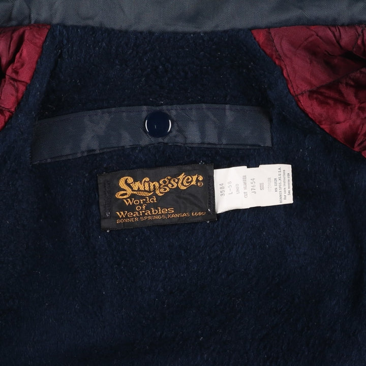 1980'S Swingstar Coach Jacket, Men's Size M (approx.), Vintage Nylon navy blue type Vintage Second Hand