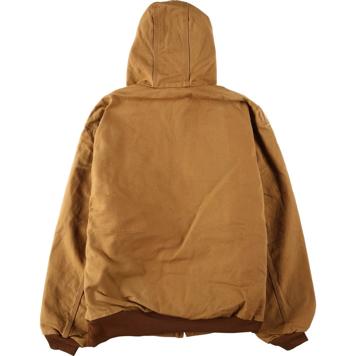 Carhartt Active Jacket Duck Full Zip Parka Made in USA Men's XXL cotton beige type brown Vintage Second Hand