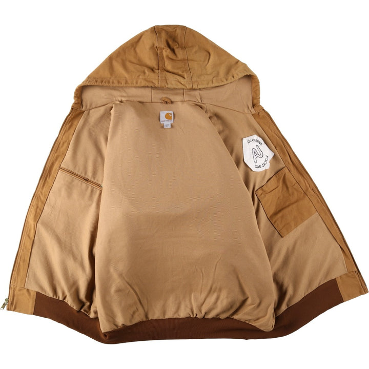 Carhartt Active Jacket Duck Full Zip Parka Made in USA Men's XXL cotton beige type brown Vintage Second Hand