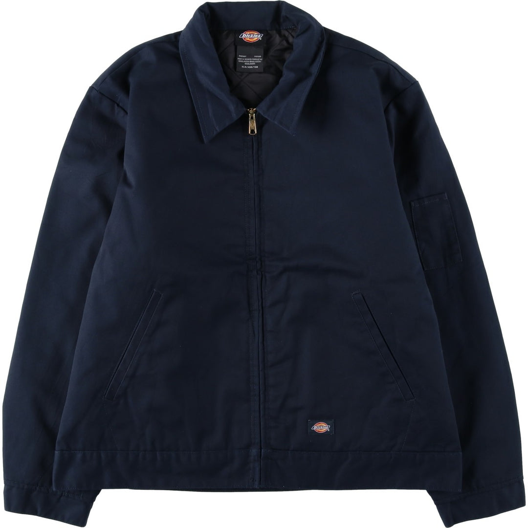 Dickies Eisenhower Jacket, padded work jacket, men's size XL polyester navy blue type Vintage Second Hand