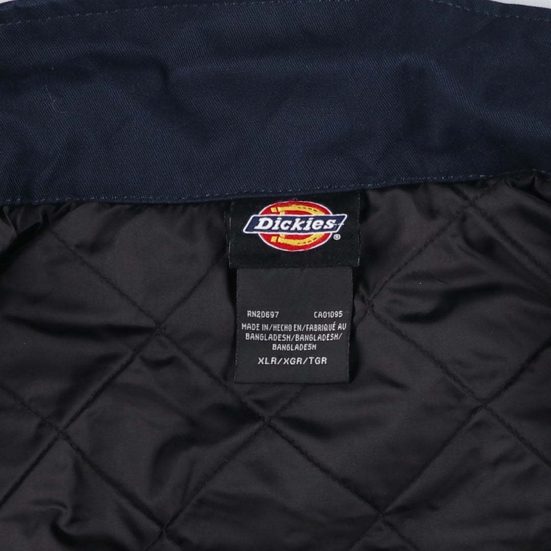 Dickies Eisenhower Jacket, padded work jacket, men's size XL polyester navy blue type Vintage Second Hand