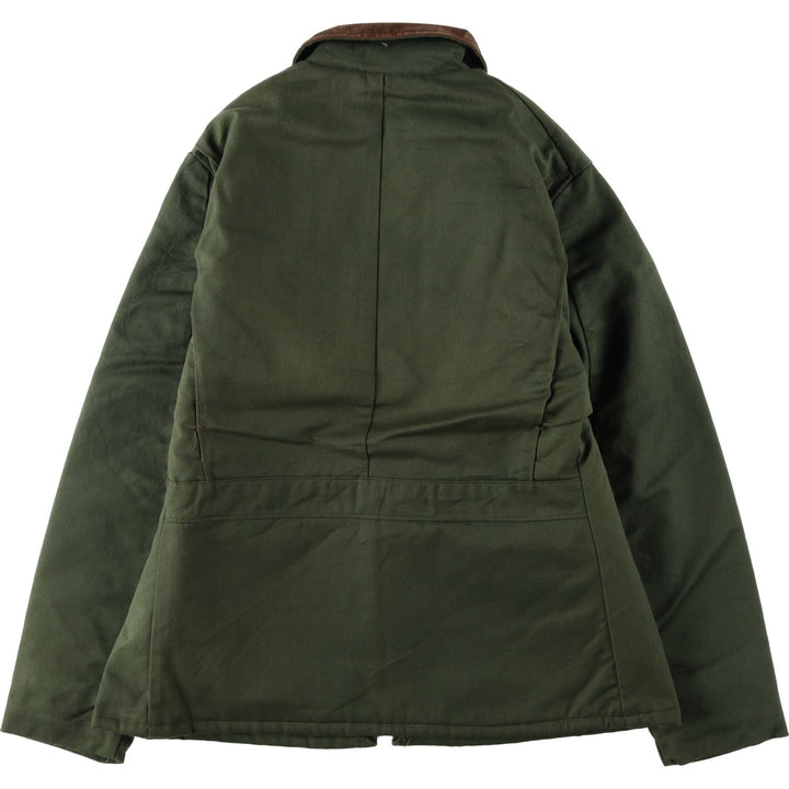70'S Key Imperial padded work jacket, made in USA, men's size L equivalent, vintage. polyester Khaki type Vintage Second Hand