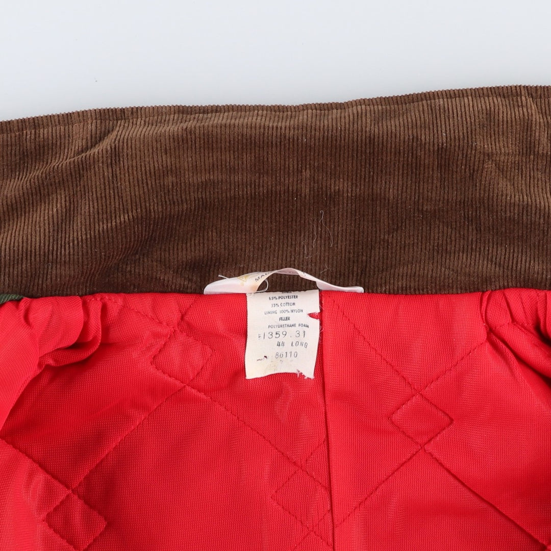70'S Key Imperial padded work jacket, made in USA, men's size L equivalent, vintage. polyester Khaki type Vintage Second Hand