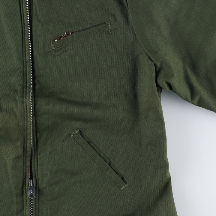 70'S Key Imperial padded work jacket, made in USA, men's size L equivalent, vintage. polyester Khaki type Vintage Second Hand