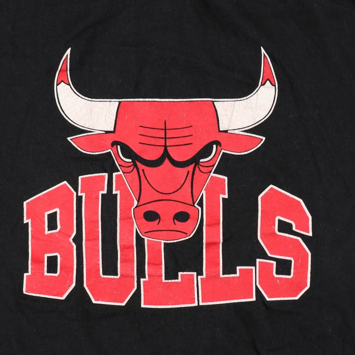 90'S APEX ONE NBA CHICAGOBULLS Hooded Logo Print T-Shirt, Made in USA, Men's XL (approx.) Vintage cotton black type Vintage Second Hand