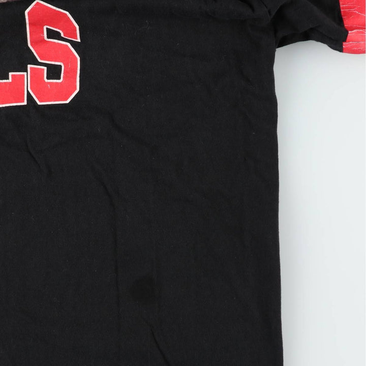 90'S APEX ONE NBA CHICAGOBULLS Hooded Logo Print T-Shirt, Made in USA, Men's XL (approx.) Vintage cotton black type Vintage Second Hand