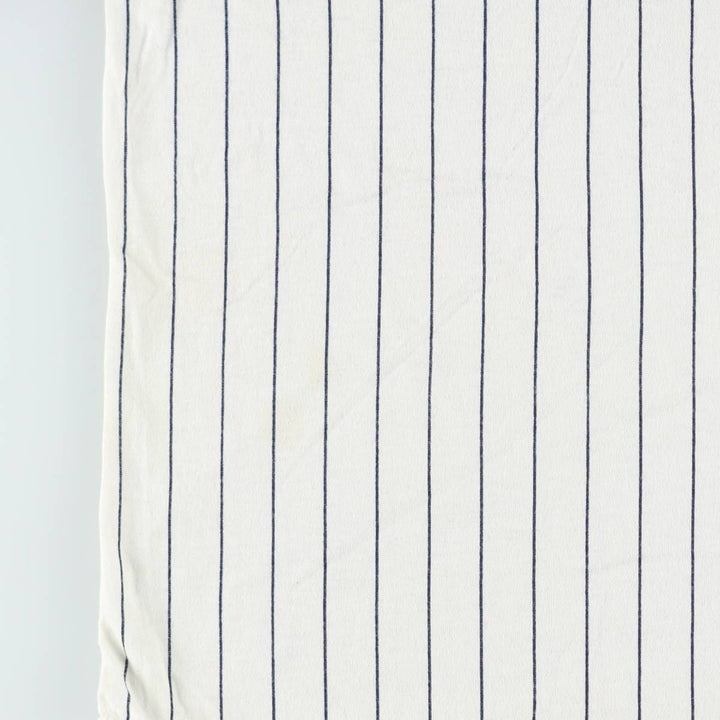 90'S MLB New York Yankees Henley Neck 3/4 Sleeve Logo Print T-Shirt, Made in USA, Women's Size M (Equivalent), Vintage unclear white type Vintage Second Hand