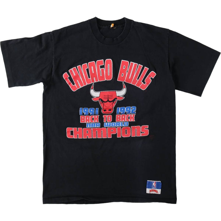 90'S NUTMEG NBA CHICAGOBULLS Sports Print T-Shirt, Men's Size S (approx.), Vintage unclear black type Vintage Second Hand